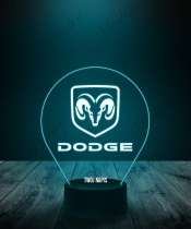 Lampka LED 3D Plexido Dodge Emblemat - 3