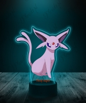 Lampka LED 3D Plexido z Nadrukiem UV Pokemon Espeon - 1