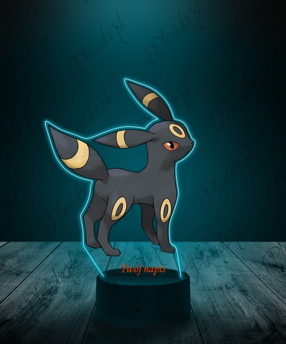 Lampka LED 3D Plexido z Nadrukiem UV Pokemon Umbreon - 1