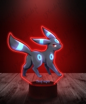 Lampka LED 3D Plexido z Nadrukiem UV Pokemon Umbreon Blue - 1