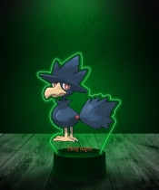 Lampka LED 3D Plexido z Nadrukiem UV Pokemon Murkrow - 1