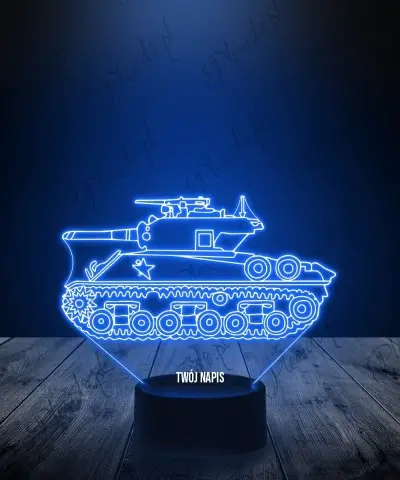 Lampka LED 3D Plexido Czołg Militaria - 1