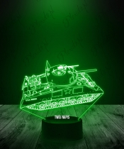 Lampka LED 3D Plexido Czołg USA Militaria - 2