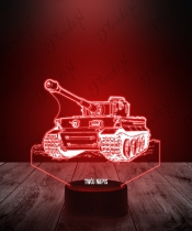 Lampka LED 3D Plexido Czołg Tiger Militaria - 1