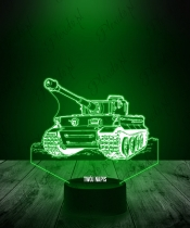 Lampka LED 3D Plexido Czołg Tiger Militaria - 2