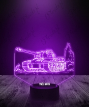 Lampka LED 3D Plexido Czołg Pole Bitwy Militaria - 1