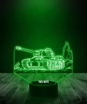 Lampka LED 3D Plexido Czołg Pole Bitwy Militaria - 2