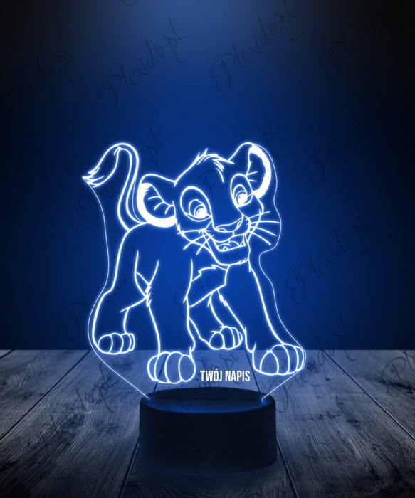 Lampka LED 3D Plexido Bajka Simba Król Lew - 1