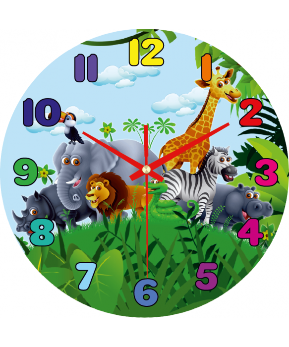 Zegar Ścienny dla Dzieci Plexido ZOO - 2