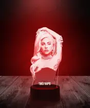 Lampka LED 3D Piosenkarka Lady Gaga Pop - 3