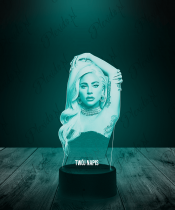 Lampka LED 3D Piosenkarka Lady Gaga Pop - 1