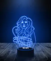 Lampka LED 3D Piosenkarka Lady Gaga Piosenkarka Popu - 2