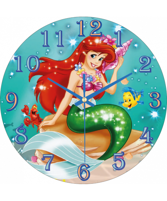 Zegar Ścienny dla Dzieci Plexido Arielka Mała Syrenka - 1