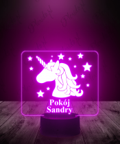 Lampka LED 3D Plexido Słodki Jednorożec Unicorn - 3