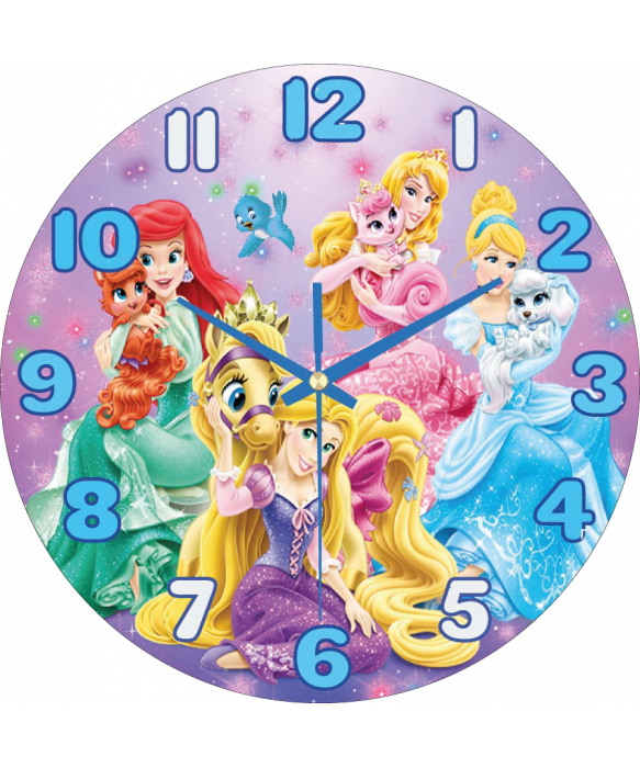 Zegar Ścienny dla Dzieci Plexido Księżniczki - 1
