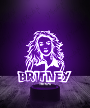 Lampka LED 3D Piosenkarka Britney Spears - 3