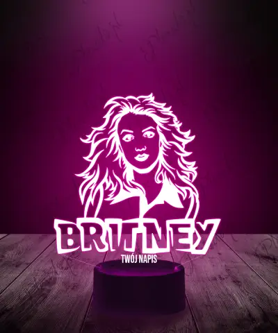 Lampka LED 3D Piosenkarka Britney Spears - 4