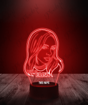 Lampka LED 3D Piosenkarka Billie Eilish Napis - 2