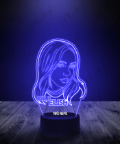 Lampka LED 3D Piosenkarka Billie Eilish Napis