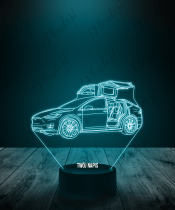 Lampka LED 3D Plexido Samochód Tesla X