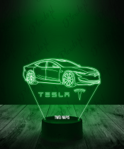 Lampka LED 3D Plexido Samochód Tesla Voiture