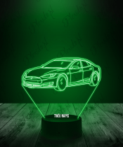 Lampka LED 3D Plexido Samochód Tesla S