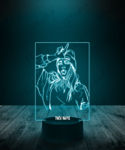 Lampka LED 3D Billie Eilish Wokalistka - 3