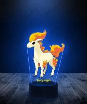 Lampka LED 3D Plexido z Nadrukiem UV Pokemon Ponyta - 1