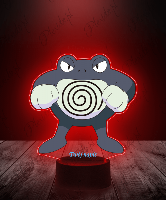 Lampka LED 3D Plexido z Nadrukiem UV Pokemon Poliwrath - 1