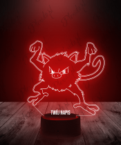 Lampka LED 3D Plexido Pokemon Mankey - 2