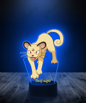 Lampka LED 3D Plexido z Nadrukiem UV Pokemon Persian - 1