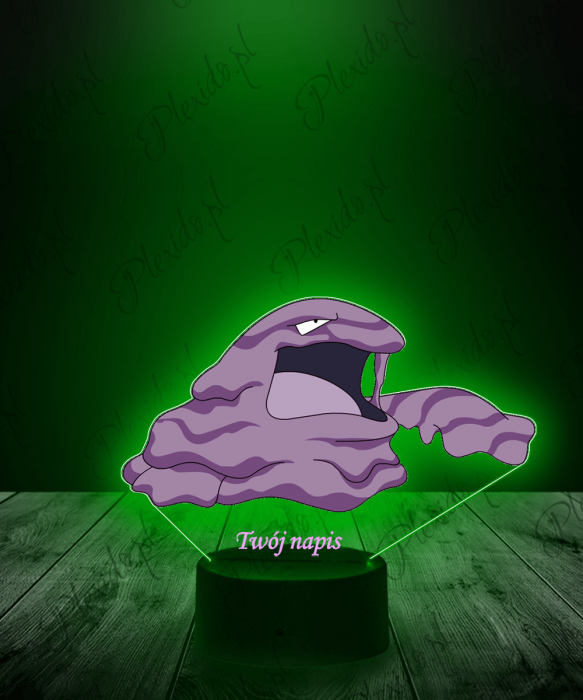 Lampka LED 3D Plexido z Nadrukiem UV Pokemon Muk - 1