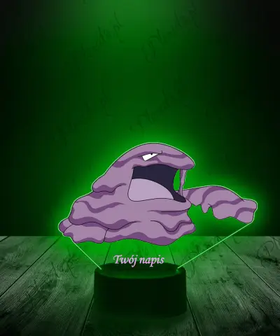 Lampka LED 3D Plexido z Nadrukiem UV Pokemon Muk - 1