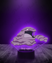 Lampka LED 3D Plexido z Nadrukiem UV Pokemon Muk - 3