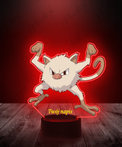 Lampka LED 3D Plexido z Nadrukiem UV Pokemon Mankey - 1