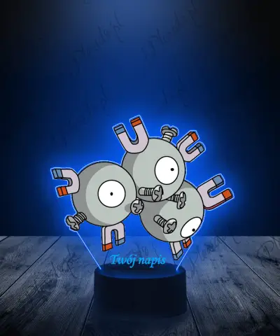 Lampka LED 3D Plexido z Nadrukiem UV Pokemon Magneton - 1