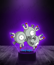 Lampka LED 3D Plexido z Nadrukiem UV Pokemon Magneton - 2