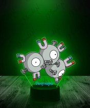 Lampka LED 3D Plexido z Nadrukiem UV Pokemon Magneton - 3