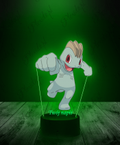 Lampka LED 3D Plexido z Nadrukiem UV Pokemon Machop - 3