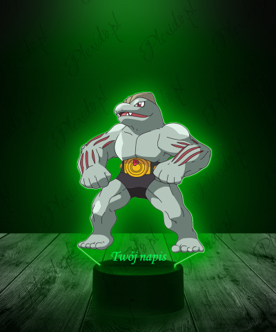 Lampka LED 3D Plexido z Nadrukiem UV Pokemon Machoke - 1