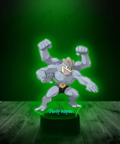 Lampka LED 3D Plexido z Nadrukiem UV Pokemon Machamp - 3