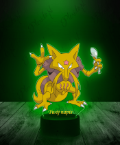 Lampka LED 3D Plexido z Nadrukiem UV Pokemon Kadabra - 1
