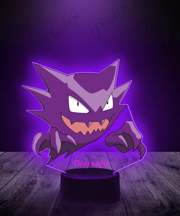 Lampka LED 3D Plexido z Nadrukiem UV Pokemon Haunter - 1