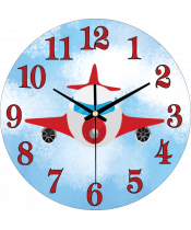 Zegar Ścienny dla Dzieci Plexido Samolot - 2