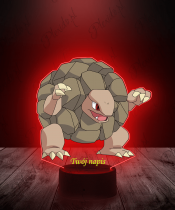 Lampka LED 3D Plexido z Nadrukiem UV Pokemon Golem - 2