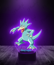 LED 3D Plexido z Nadrukiem UV Pokemon Golduck - 1