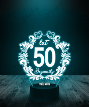 Lampka LED 3D Plexido Urodziny 50 - 1