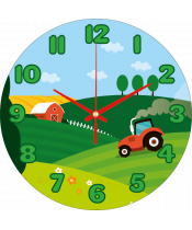 zegar_ścienny_dla_dzieci_plexido_traktorek
