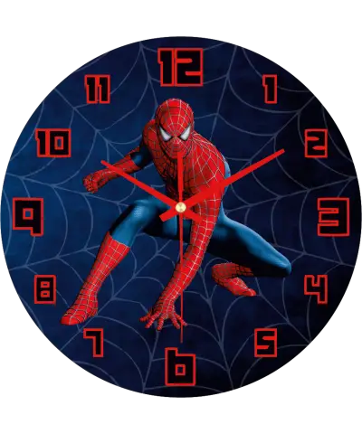 zegar_ścienny_dla_dzieci_plexido_spiderman