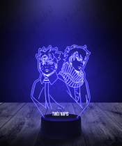 Lampka LED 3D Plexido Boruto i Kawaki
